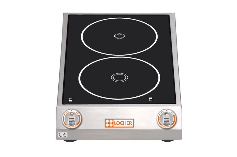 Locher Elektro-Induktionsherd „1+1“
2 Kochstellen, á 1,8 kW oder 1 x 3,5 kW