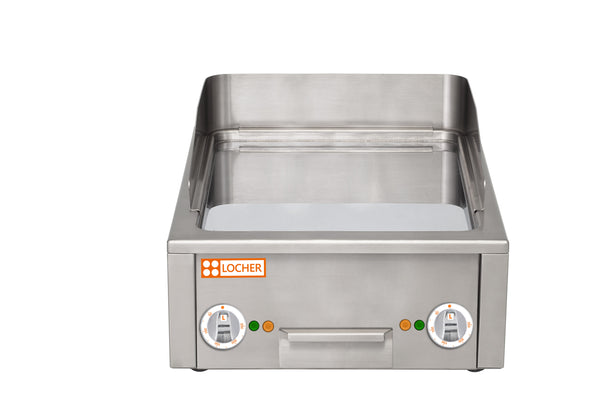 Locher Elektro-Bratplatte 600 hartverchromt, glatt