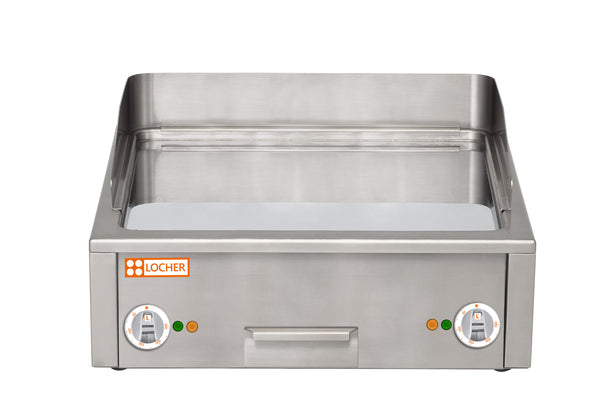 Locher Elektro-Bratplatte 800 hartverchromt, glatt