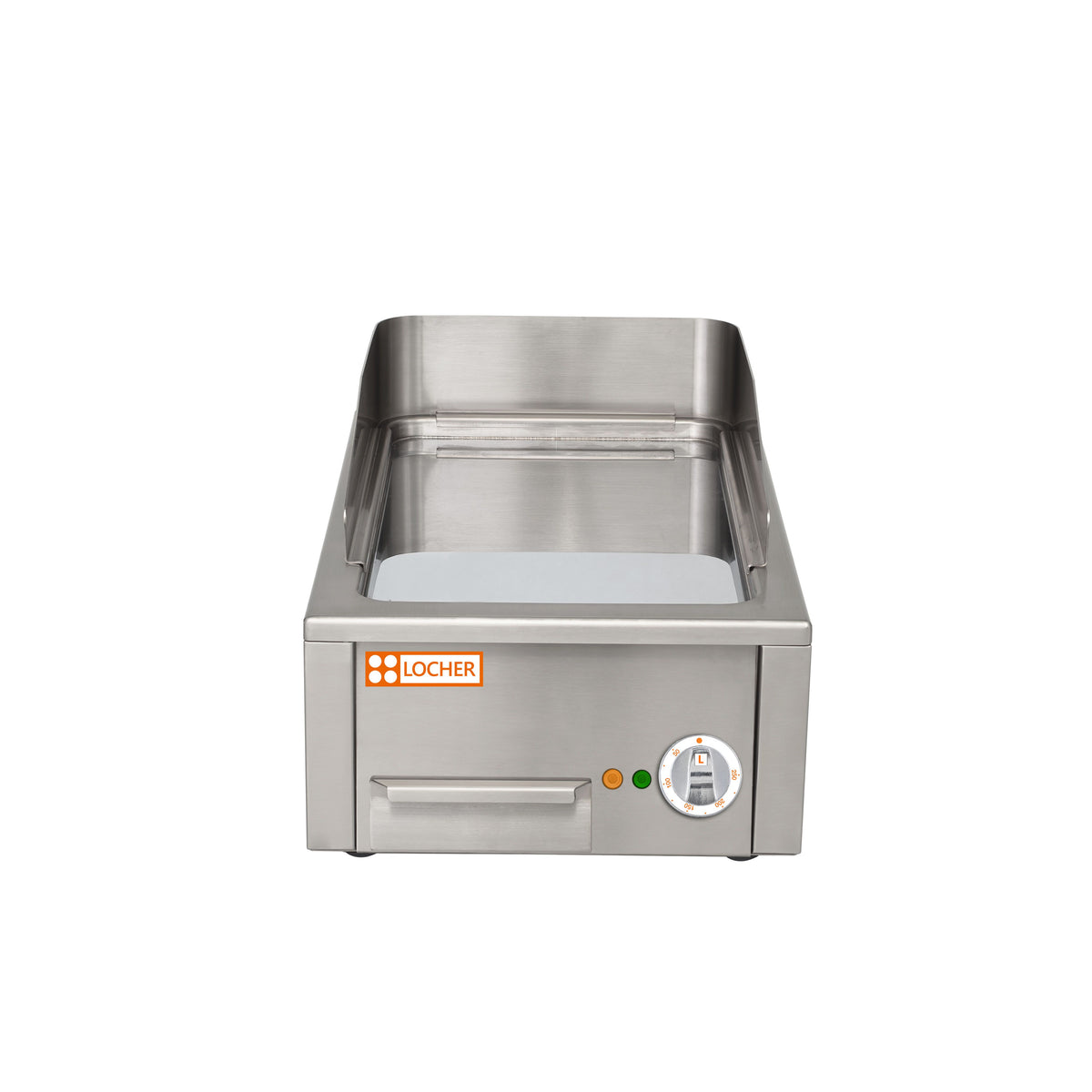 Locher Elektro-Bratplatte LGA40S hartverchromt, glatt