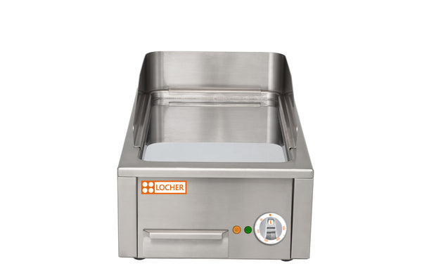 Locher Elektro-Bratplatte LGA40S hartverchromt, glatt