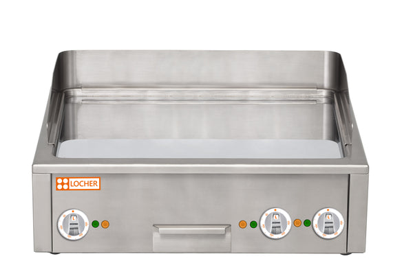 Locher Burger-Bratplatte 1200 hartverchromt, glatt