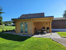 Fjordholz Gartenhaus Modell Jacob 44 A mit Seitendach