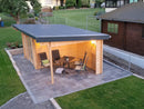 Fjordholz Gartenhaus Modell Jacob 44 A mit Seitendach