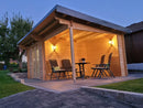 Fjordholz Gartenhaus Modell Jacob 44 A mit Seitendach