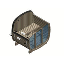Fjordholz Barrel Sauna Model Bus 160 with Full Glass Front