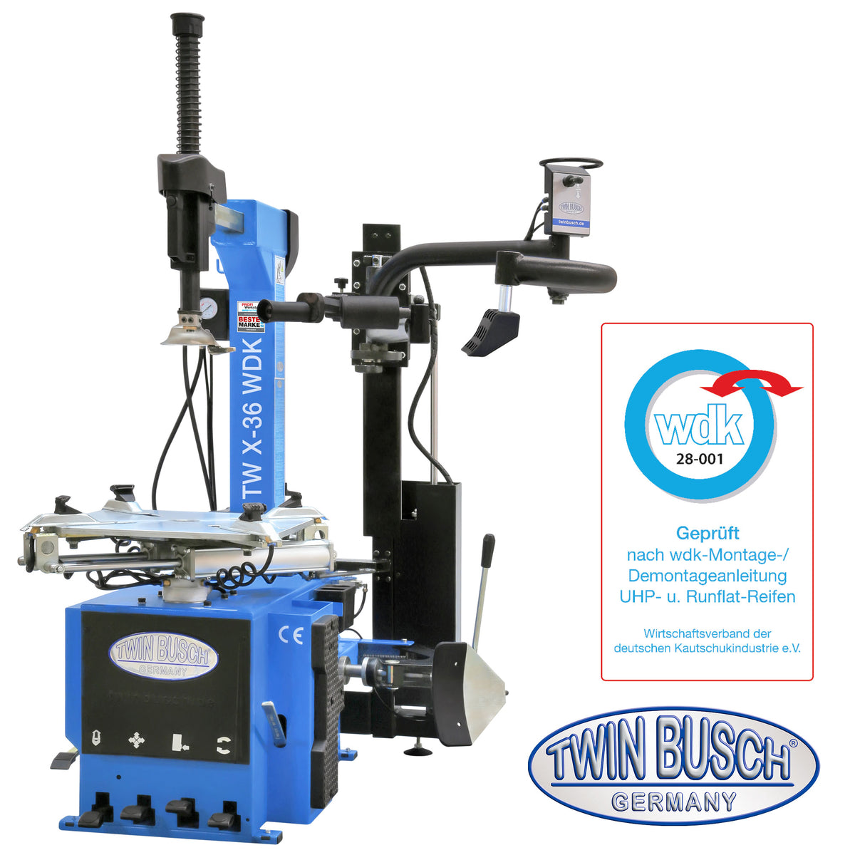 Twinbusch tire mounting machine - with WDK certificate