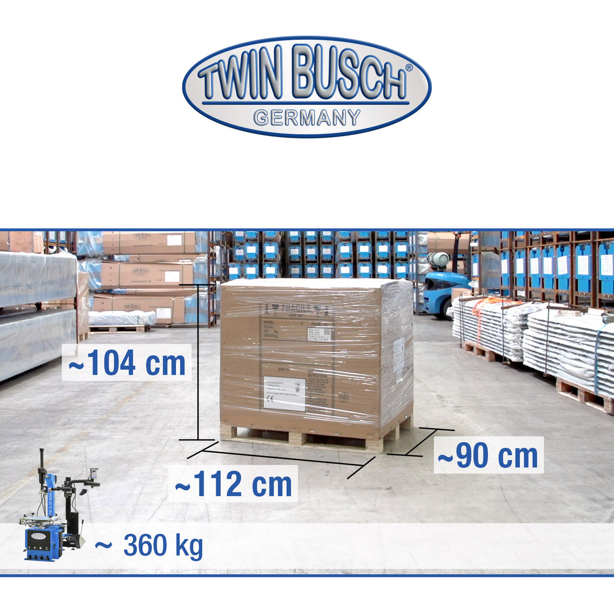 Twinbusch tire mounting machine - with WDK certificate