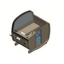 Fjordholz Barrel Sauna Model Bus 160 with Half-Round Window