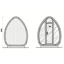 Fjordholz Barrel Sauna Model Luxe-1 Plus Black Edition