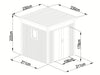 StarLine Metall Gerätehaus Modell Style 4,45 m² Spar-Set 2 Alu Grau