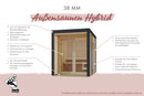 Karibu Gartensauna "Saunahaus Ares 1 mit 2,70 m Anbaudach" 4 Personen