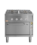 Locher Gasherd, 4 Kochstellen und 
Elektro-Multifunktionsbackofen GN 1/1