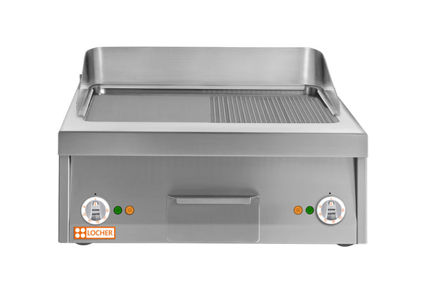 Locher Elektro-﻿Bratplatte 600
Bratfläche Stahl, 1/2 gerillt