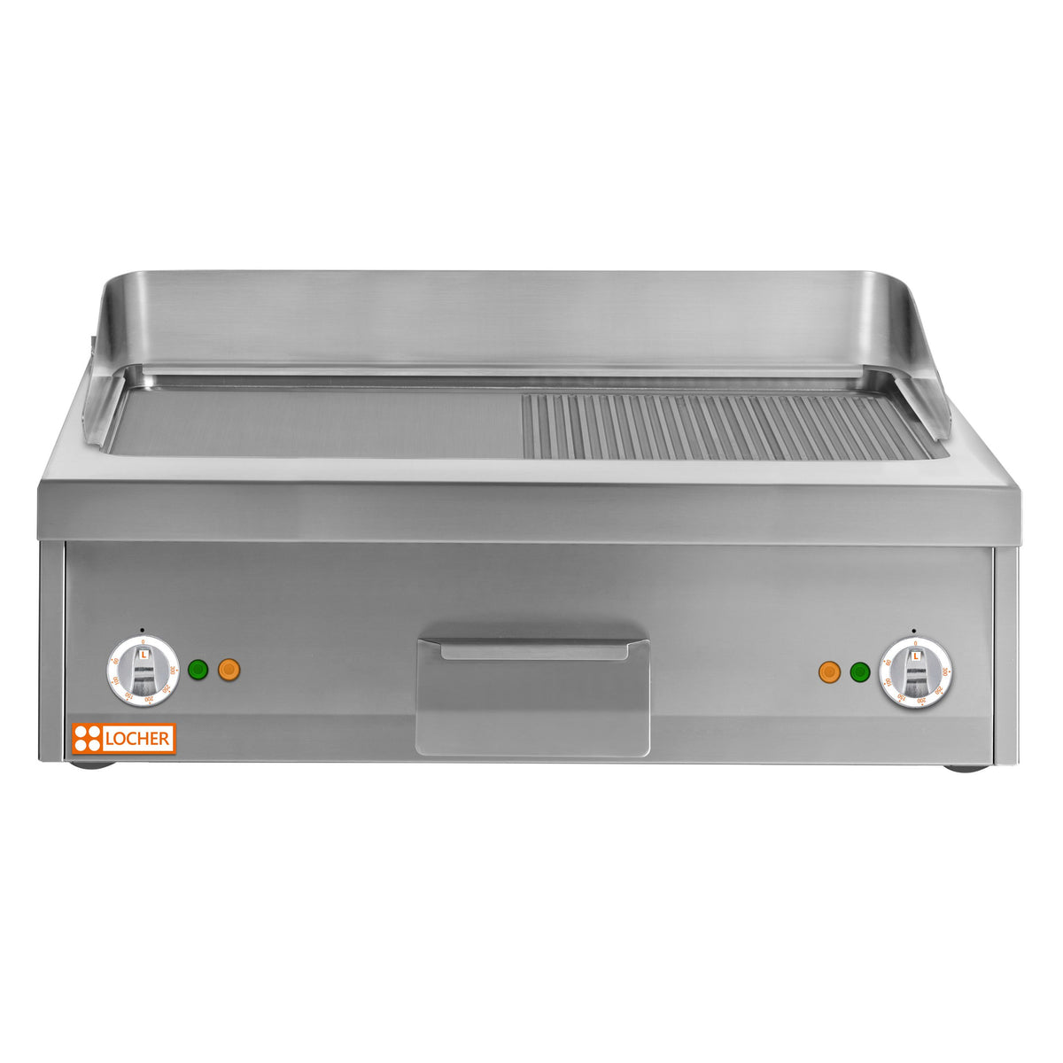 Locher electric griddle 800
 Steel cooking surface, 1/2 grooved