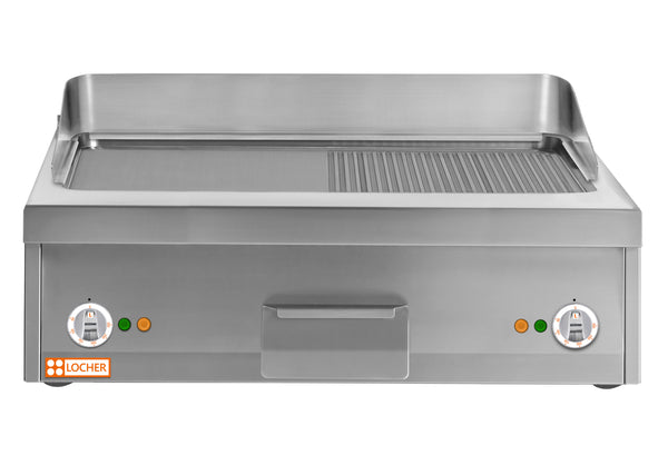 Locher Elektro-Bratplatte 800
Bratfläche Stahl, 1/2 gerillt