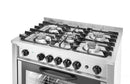 Hendi gas stove - 5 cooking zones with electric oven