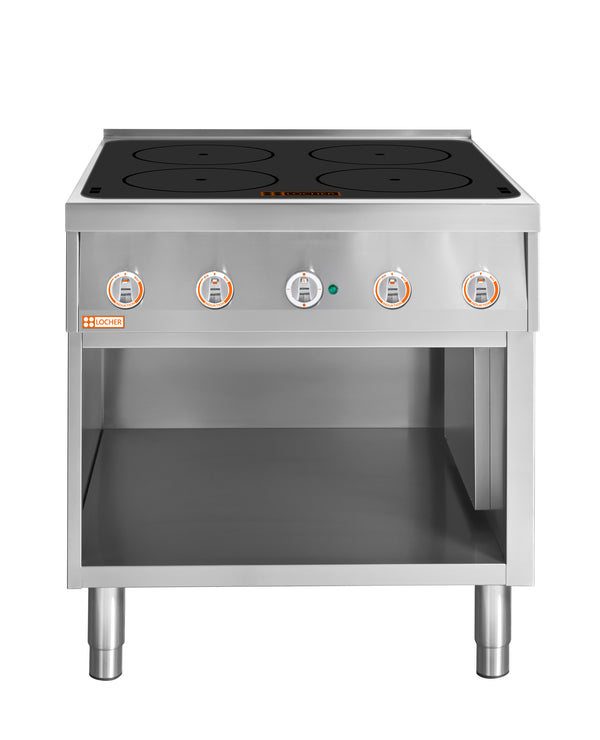 Locher ﻿Induktionsherd, 4 Kochstellen á 5 kW