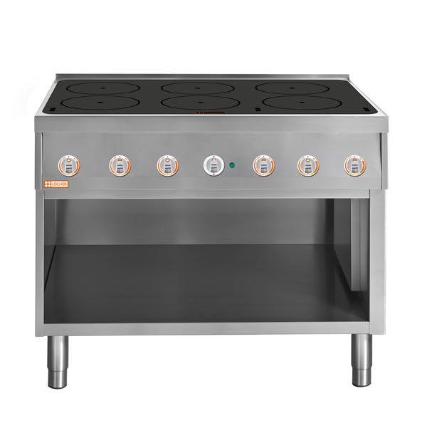 Locher Induktionsherd, 6 Kochstellen á 5 kW