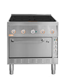 Locher ﻿Induktionsherd, 4 Kochstellen á 5 kW
mit Brat- und Backofen GN 1/1+ mit Umluft