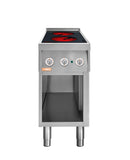 Locher Elektroherd, 2 Kochstellen á 3 kW, 
Strahlheizkörper mit elektronischer Topferkennung