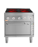 Locher ﻿Elektroherd, 4 Kochstellen á 3 kW, 
Strahlheizkörper und
Brat- und Backofen GN 1/1+ mit Umluft