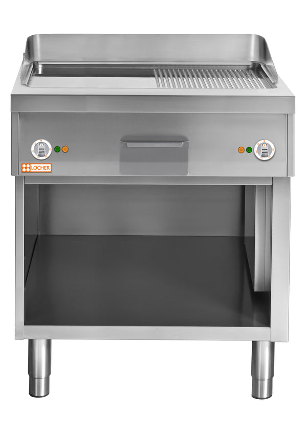 Locher Elektro-Bratplatte 800
Bratfläche hartverchromt, 1/2 gerillt