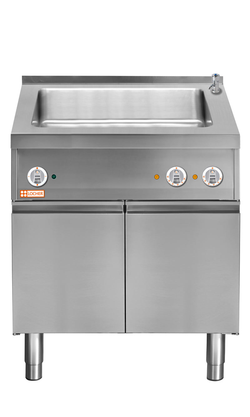 Locher Elektro-Wasserbad GN 2/1 
mit Teller-Wärmeschrank und Festanschluss