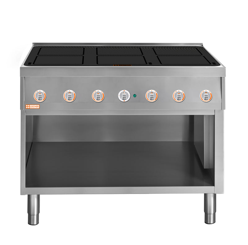 Locher ﻿Induktionsherd, 6 Kochstellen á 5 kW