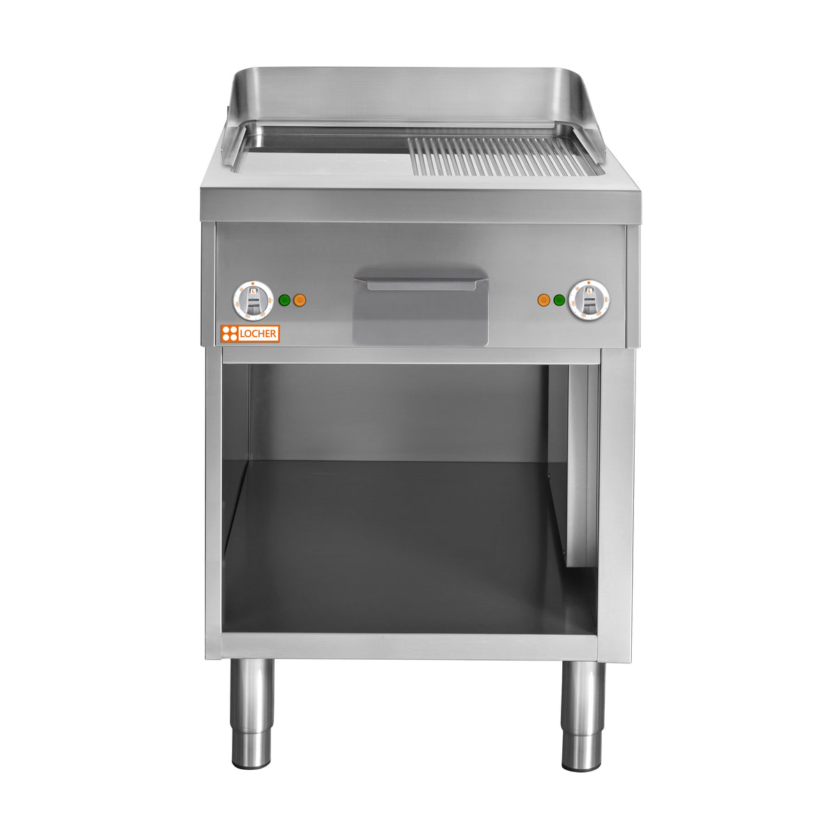 Locher Elektro-Bratplatte 600
Bratfläche hartverchromt, 1/2 gerillt