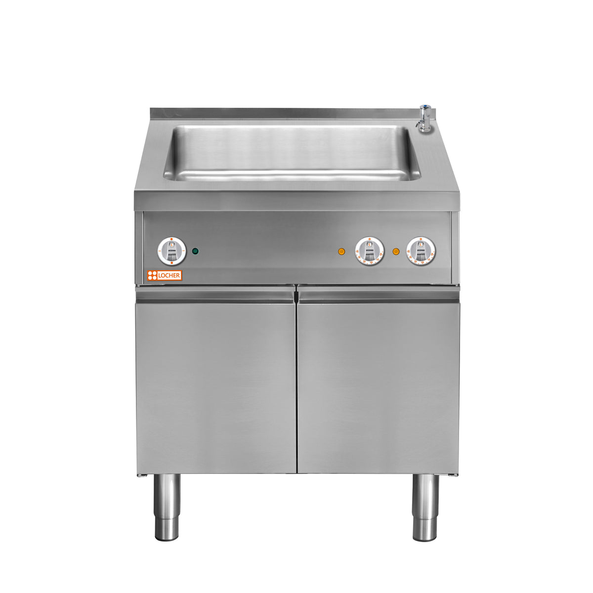 Locher Elektro-Wasserbad GN 2/1 
mit Teller-Wärmeschrank und Festanschluss