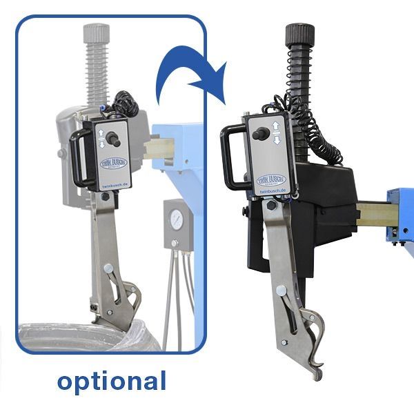 Twinbusch SEMI AUTOM. Reifenmontagemaschine - mit pneumatisch kippbarem Montagearm