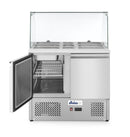 Hendi refrigerated counter, two doors with glass display 300L