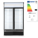 Hendi rear wall refrigerator with backlit panel, two doors