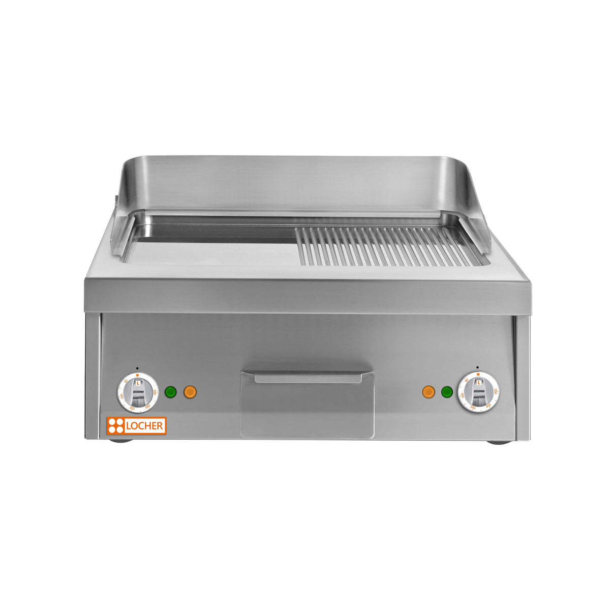 Locher Elektro-Bratplatte 600
Bratfläche hartverchromt, 1/2 gerillt