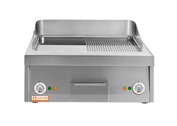 Locher Elektro-Bratplatte 600
Bratfläche hartverchromt, 1/2 gerillt