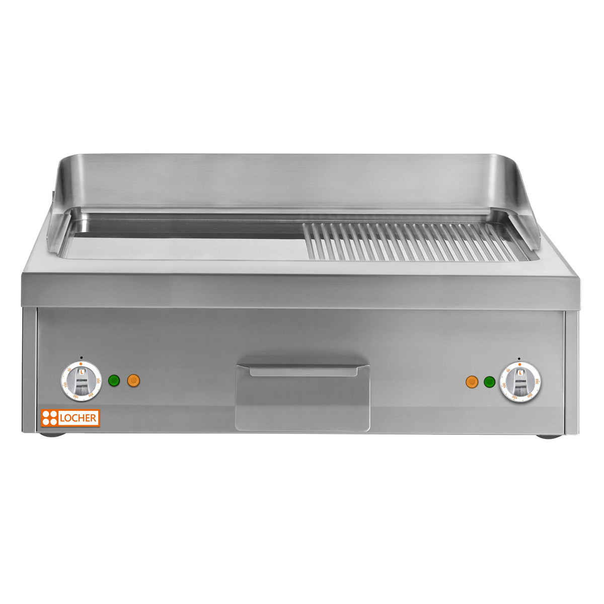 Locher Elektro-Bratplatte 800
Bratfläche hartverchromt, 1/2 gerillt