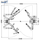 Benslift 2-Säulen-Hebebühne 8.0 T