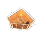 Karibu Design Sauna "Sauna Alcinda" 5 Personen ohne Ofen