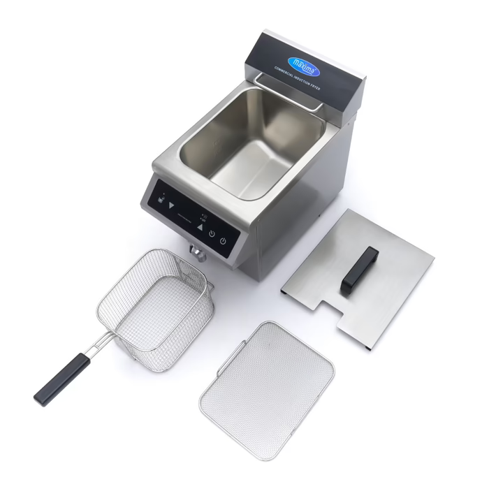 MAXIMA Gastro Fritteuse - 8 l - 2 Körbe - Induktion - mit Ablasshahn