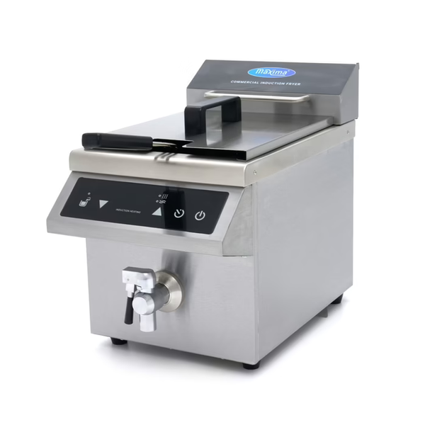 MAXIMA Gastro Fritteuse - 8 l - 2 Körbe - Induktion - mit Ablasshahn