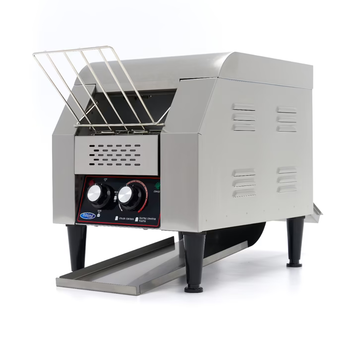 MAXIMA Gastro Toaster - Förderer - 150 Scheiben/H - Einstellbare Geschwindigkeit - inkl. Krümelschale