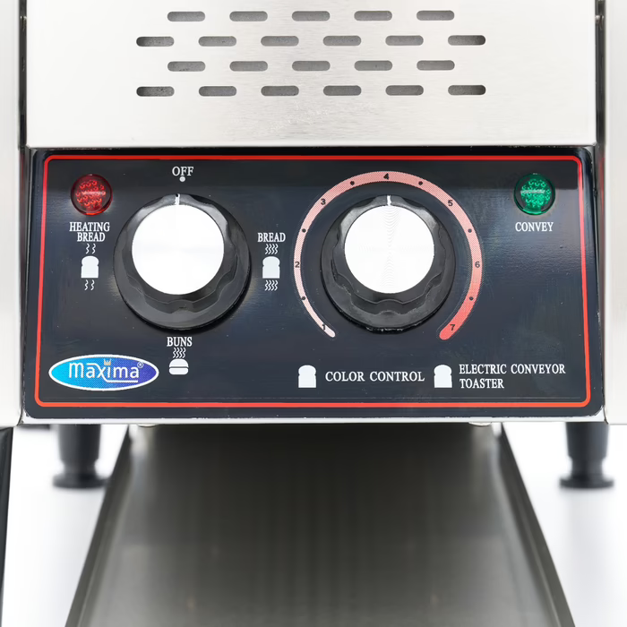 MAXIMA Gastro Toaster - Förderer - 150 Scheiben/H - Einstellbare Geschwindigkeit - inkl. Krümelschale