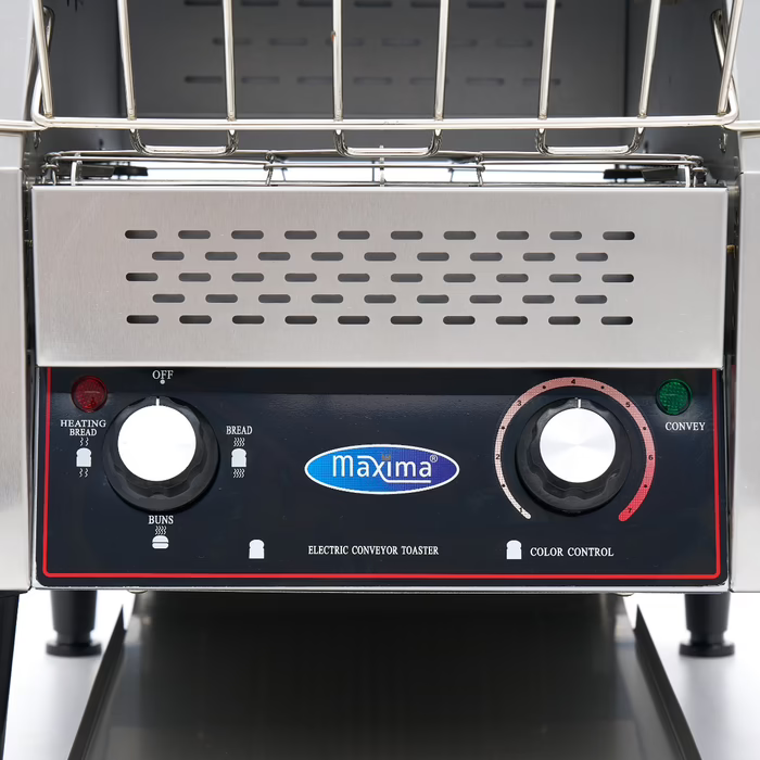 MAXIMA Gastro Toaster - Förderer - 300 Scheiben/H - Einstellbare Geschwindigkeit - inkl. Krümelschale