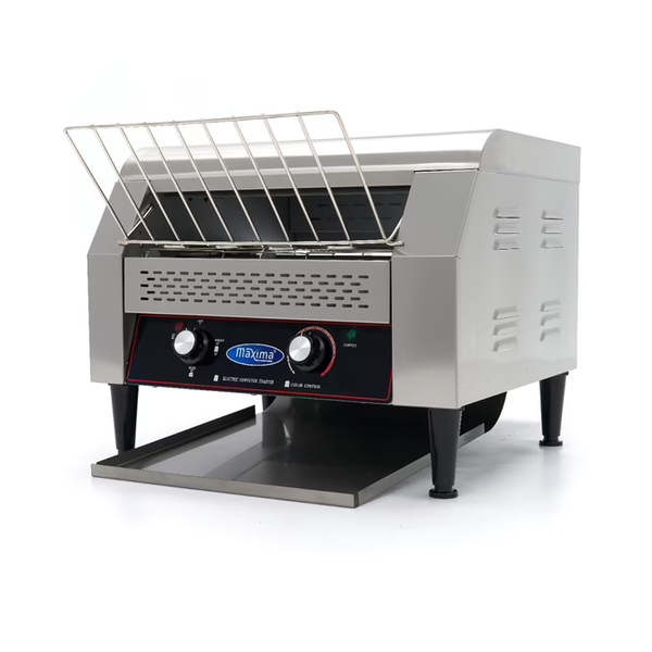MAXIMA Gastro Toaster - Förderer - 450 Scheiben/H - Einstellbare Geschwindigkeit - inkl. Krümelschale