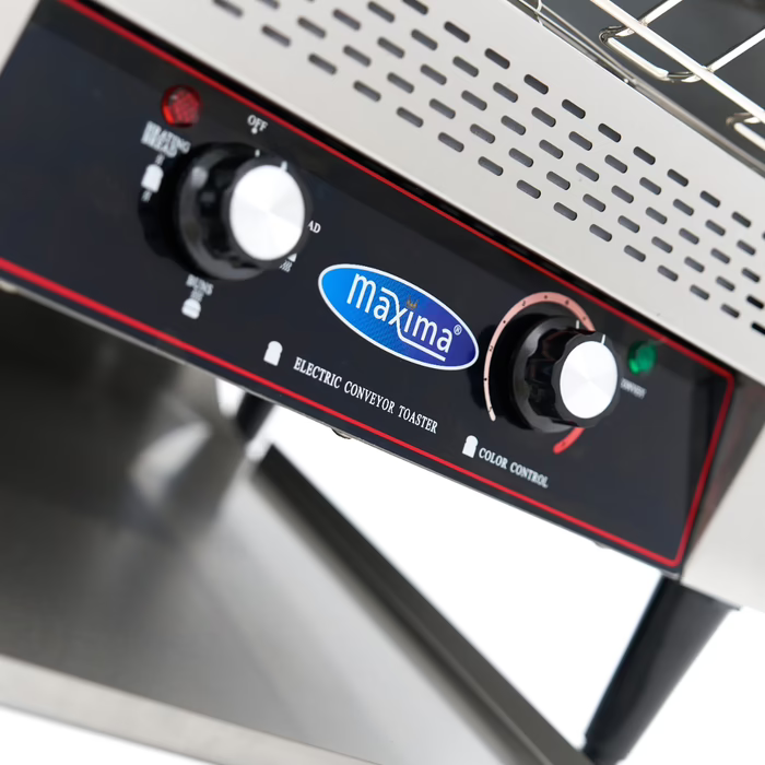 MAXIMA Gastro Toaster - Förderer - 450 Scheiben/H - Einstellbare Geschwindigkeit - inkl. Krümelschale