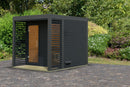 Karibu Gartensauna "Saunahaus Ares 2" 5 Personen Anthrazit ohne Ofen