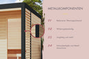 Karibu Gartensauna "Saunahaus Ares 2" 5 Personen Anthrazit ohne Ofen
