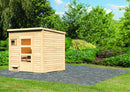 Karibu Mini Gartensauna "Saunahaus Pepe 3" 5 Personen Natur ohne Ofen