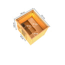 Karibu Mini Gartensauna "Saunahaus Pepe 3" 5 Personen Natur ohne Ofen